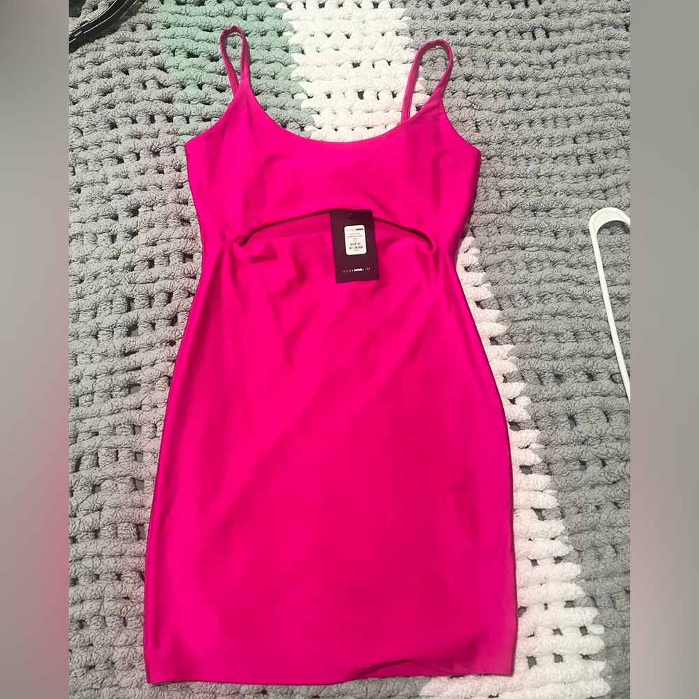 Fashion nova hot pink dress